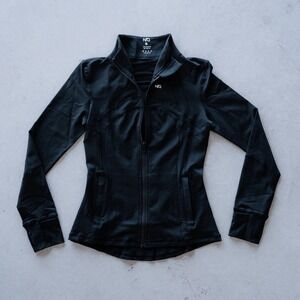 NFQ Never F*cking Quit Women's Covert‎ Black Zip Up Track Workout Jacket